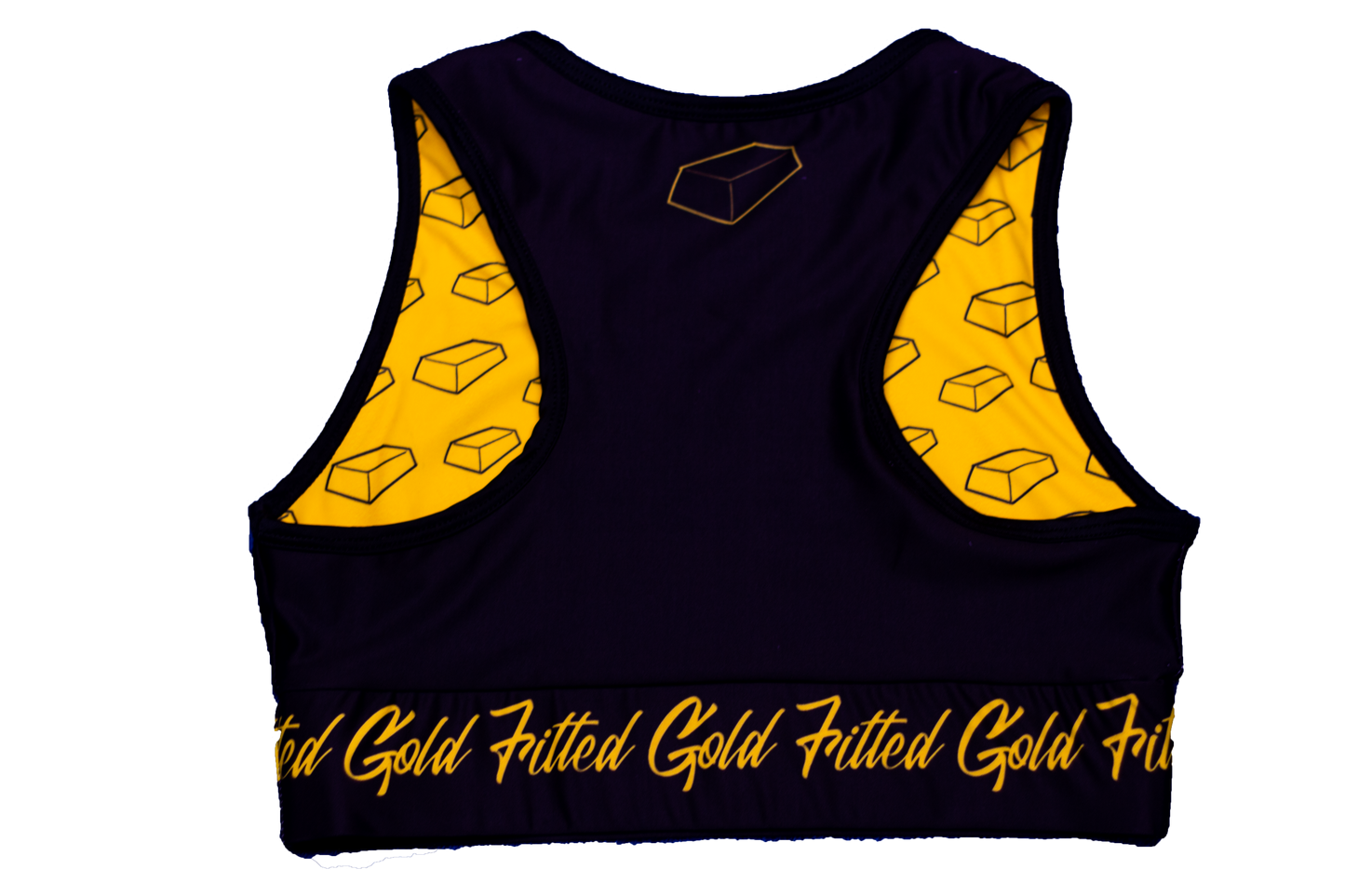 Women's Gold Fitted Sports Bra